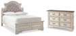 Furniture City Houma - Ashley Furniture - Realyn Full Upholstered Panel Bed with Dresser - Full Upholstered Panel Bed with Dresser - B743B34
