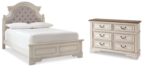Furniture City Houma - Ashley Furniture - Realyn Full Upholstered Panel Bed with Dresser - Full Upholstered Panel Bed with Dresser - B743B34