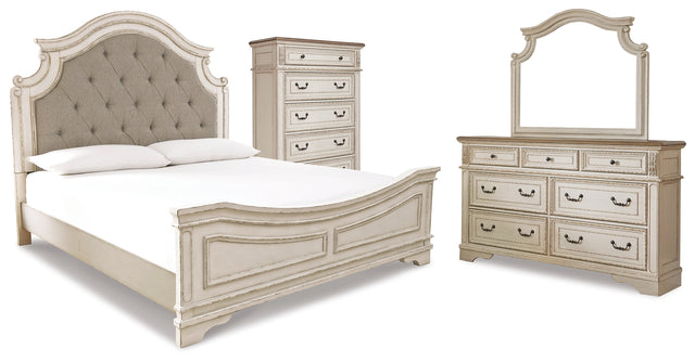 Furniture City Houma - Ashley Furniture - Realyn Queen Panel Bed, Dresser, Mirror and Chest - Queen Panel Bed, Dresser, Mirror and Chest - B743B28