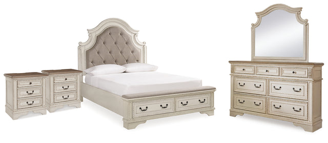 Furniture City Houma - Ashley Furniture - Realyn Queen Panel Bed, Dresser, Mirror and 2 Nightstands - Queen Panel Bed, Dresser, Mirror and 2 Nightstands - B743B83