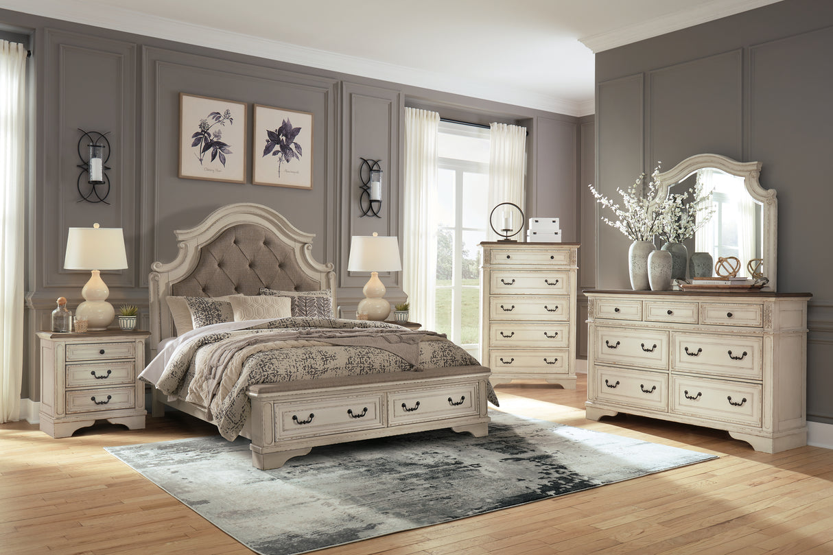 Furniture City Houma - Ashley Furniture - Realyn Queen Upholstered Storage Bed - Queen Upholstered Storage Bed - B743B18