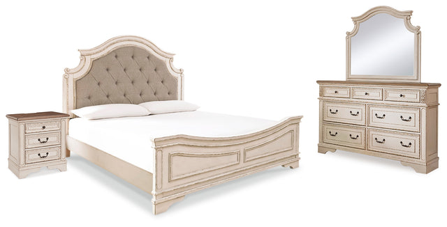 Furniture City Houma - Ashley Furniture - Realyn California King Panel Bed, Dresser, Mirror and Nightstand - California King Panel Bed, Dresser, Mirror and Nightstand - B743B31