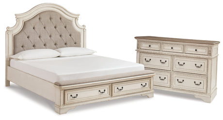 Furniture City Houma - Ashley Furniture - Realyn King Panel Storage Bed and Dresser - King Panel Storage Bed and Dresser - B743B74