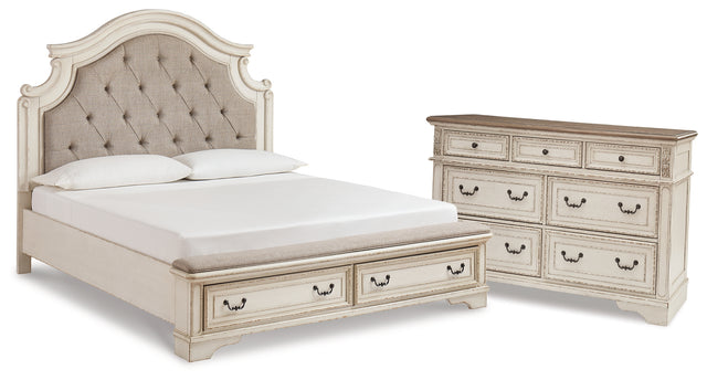 Furniture City Houma - Ashley Furniture - Realyn King Panel Storage Bed and Dresser - King Panel Storage Bed and Dresser - B743B74