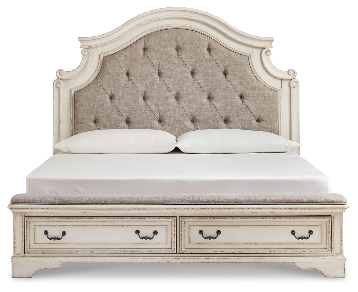 Realyn King Upholstered Storage Bed