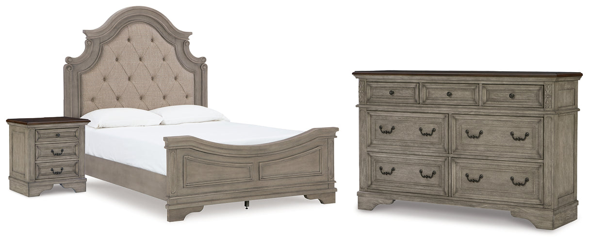 Furniture City Houma - Ashley Furniture - Lodenbay Queen Upholstered Panel Bed, Dresser and Nightstand - Queen Upholstered Panel Bed, Dresser and Nightstand - B751B13