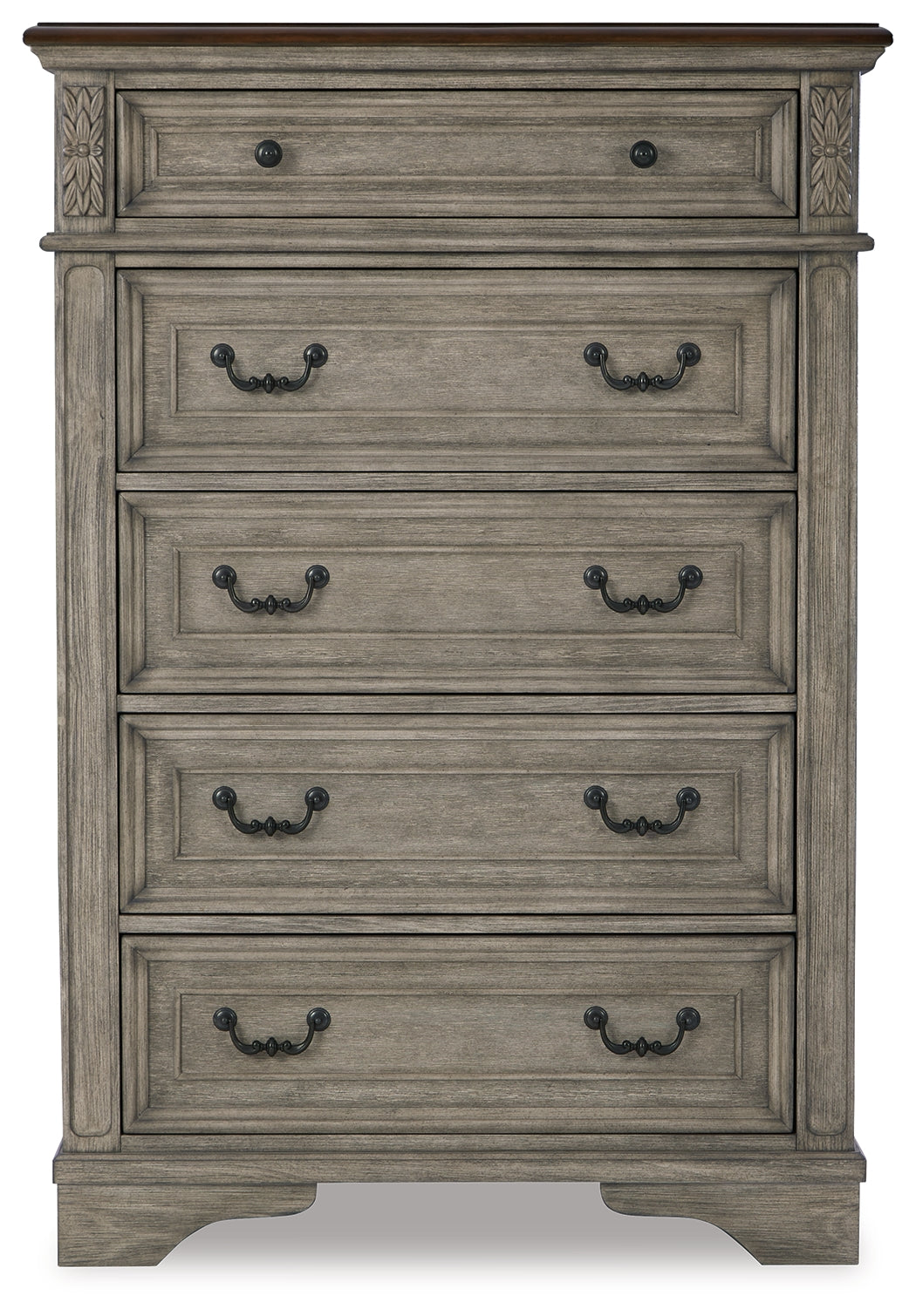 Lodenbay King Upholstered Panel Bed, Dresser, Mirror, Chest and Nightstand