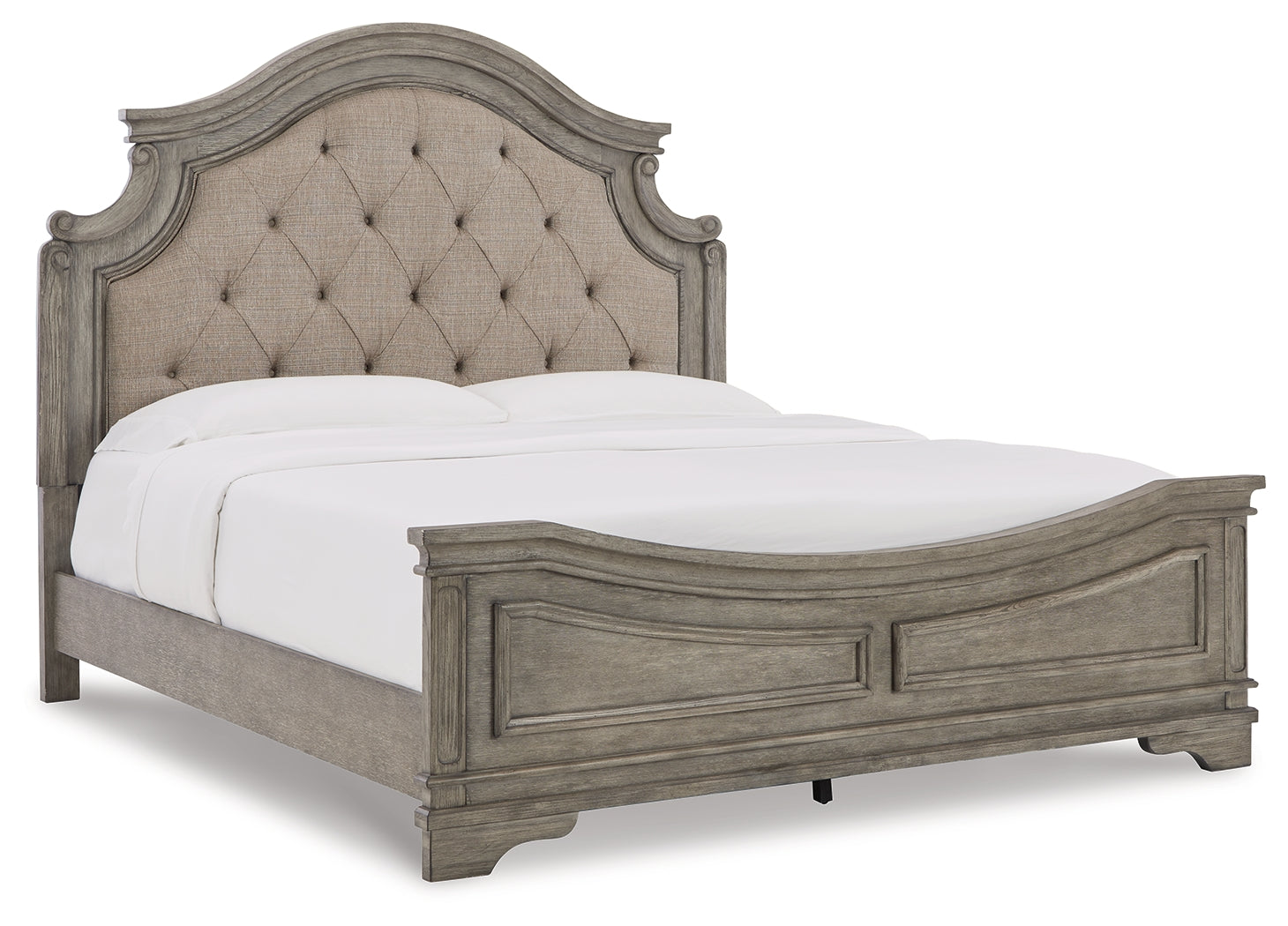 Lodenbay King Upholstered Panel Bed, Dresser, Mirror, Chest and Nightstand