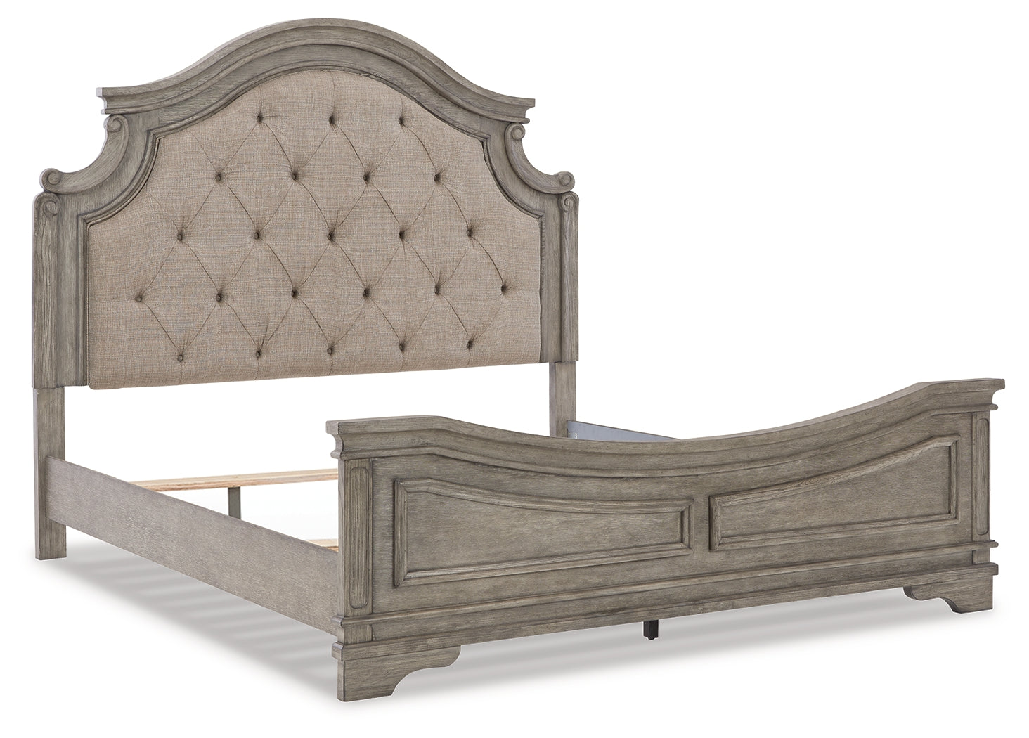 Lodenbay King Upholstered Panel Bed, Dresser, Mirror, and Nightstand