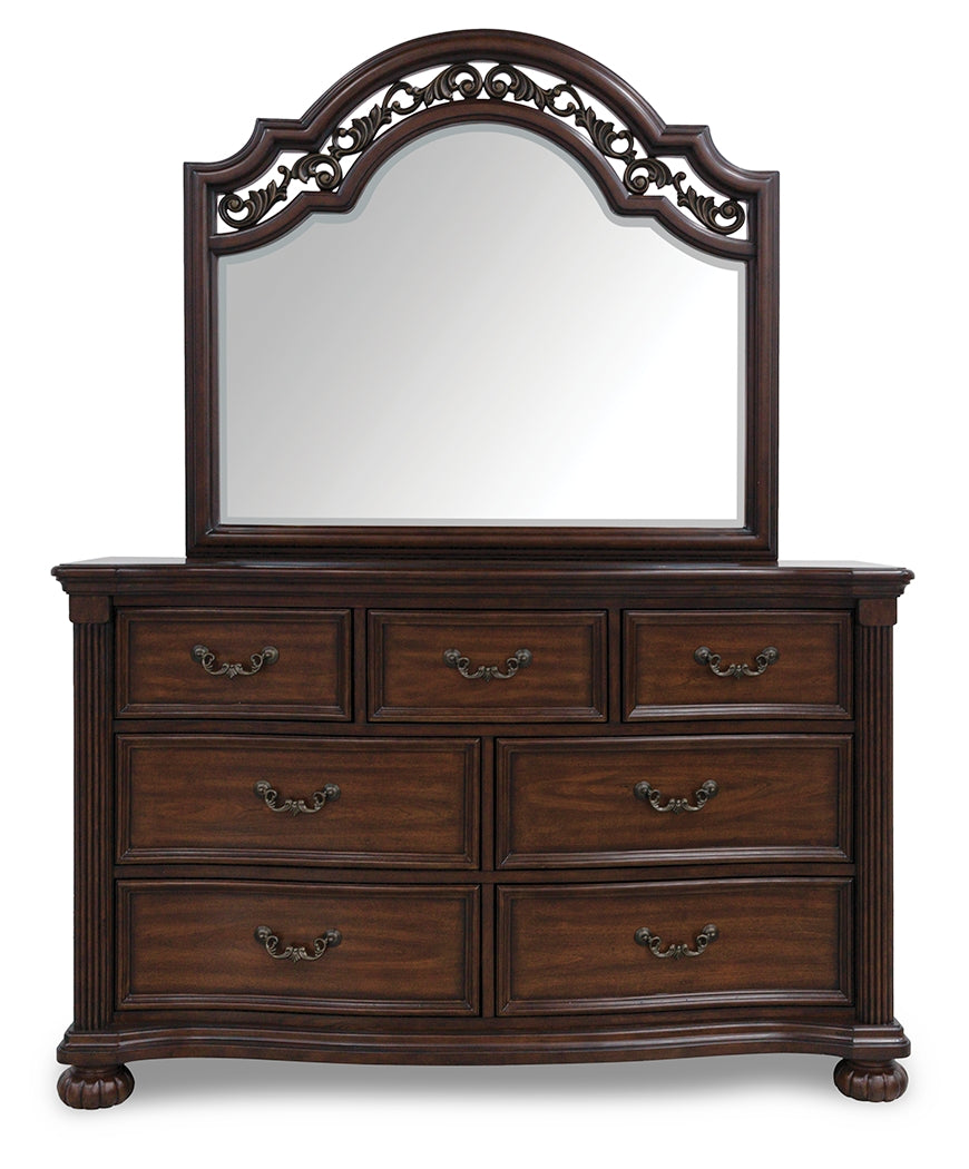 Lavinton Queen Poster Bed, Dresser, Mirror, Chest and 2 Nightstands