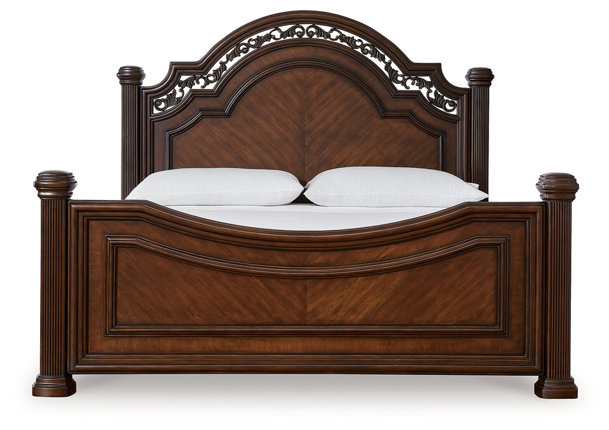 Lavinton Queen Poster Bed, Dresser, Mirror, Chest and 2 Nightstands