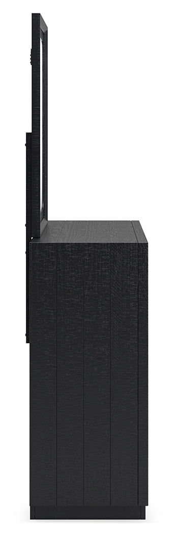 Londer King Panel Bed, Dresser and Mirror