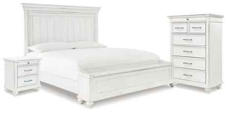 Kanwyn King Panel Storage Bed, Chest and Nightstand
