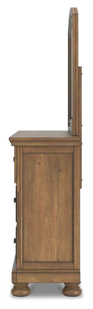 Feddinger King Panel Storage Bed, Dresser, Mirror, Chest and Nightstand