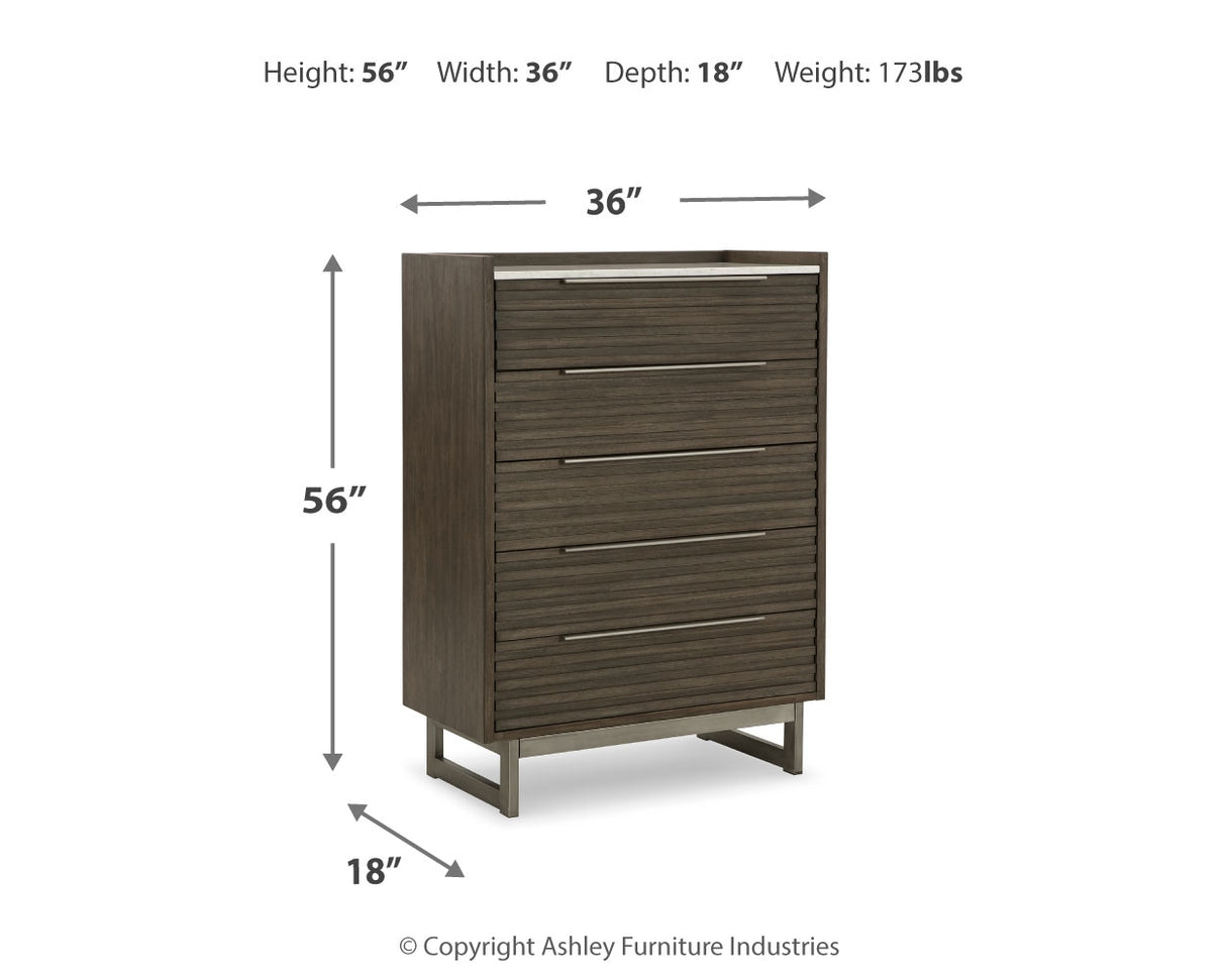 Arkenton King Panel Bed, Dresser, Mirror, Chest and 2 Nightstands