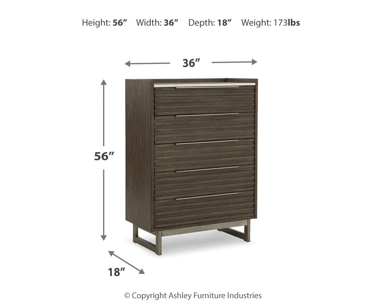 Arkenton King Panel Bed, Dresser, Mirror, Chest and 2 Nightstands