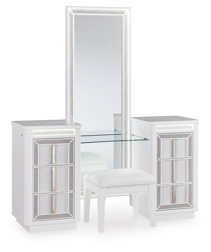 Furniture City Houma - Ashley Furniture - Chalanna Vanity, Mirror and Stool - Vanity, Mirror and Stool - B822B6