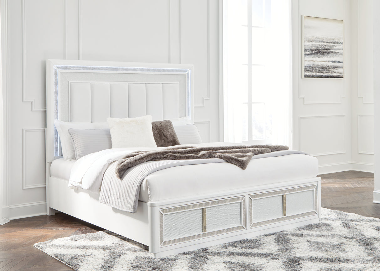 Furniture City Houma - Ashley Furniture - Chalanna King Upholstered Storage Bed - King Upholstered Storage Bed - B822B4