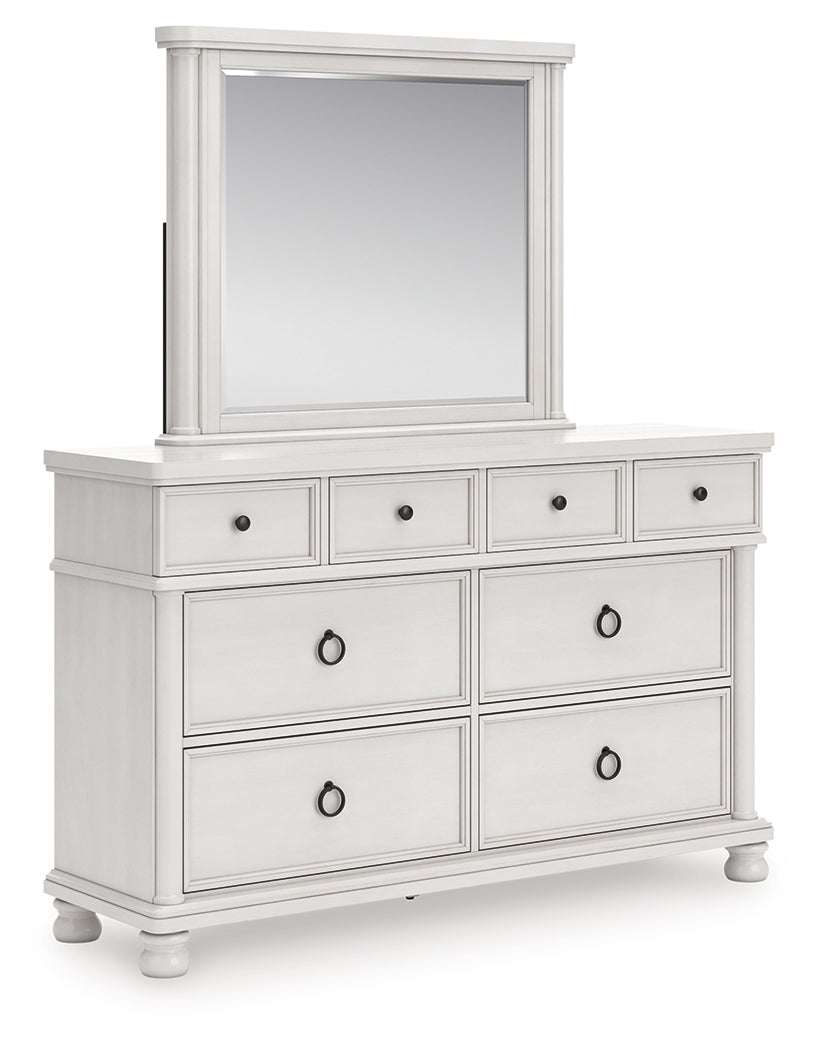 Rowlenstown Queen Poster Bed, Dresser and Mirror