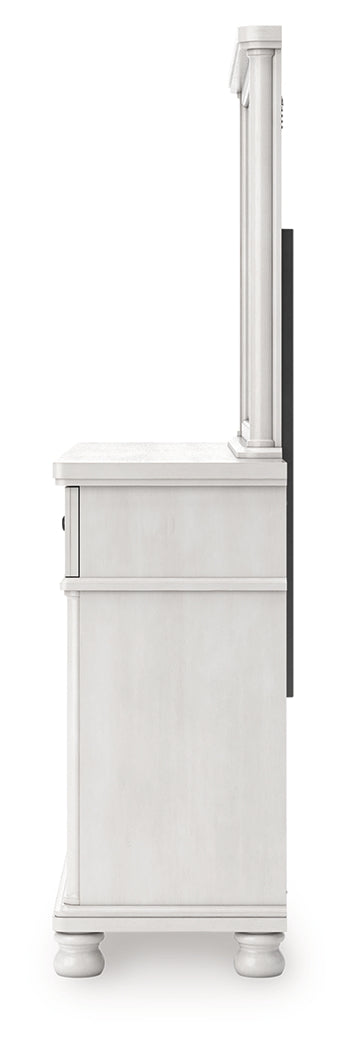 Rowlenstown Queen Poster Bed, Dresser and Mirror