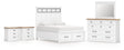 Furniture City Houma - Ashley Furniture - Ashbryn Queen Panel Storage Bed, Dresser, Mirror and 2 Nightstands - Queen Panel Storage Bed, Dresser, Mirror and 2 Nightstands - B844B11