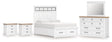 Furniture City Houma - Ashley Furniture - Ashbryn King Panel Bed, Dresser, Mirror and 2 Nightstands - King Panel Bed, Dresser, Mirror and 2 Nightstands - B844B10