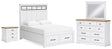 Furniture City Houma - Ashley Furniture - Ashbryn Queen Storage Bed, Dresser, Mirror and Nightstand - Queen Storage Bed, Dresser, Mirror and Nightstand - B844B8