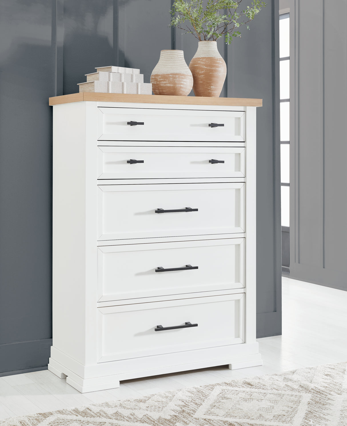 Furniture City Houma - Ashley Furniture - Ashbryn Chest of Drawers - Five Drawer Chest - B844-46