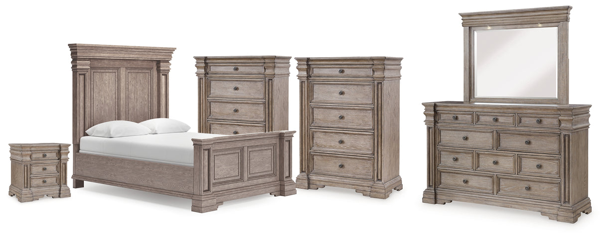 Furniture City Houma - Ashley Furniture - Blairhurst Queen Panel Bed, Dresser, Mirror, 2 Chests and Nightstand - Queen Panel Bed, Dresser, Mirror, 2 Chests and Nightstand - B916B12