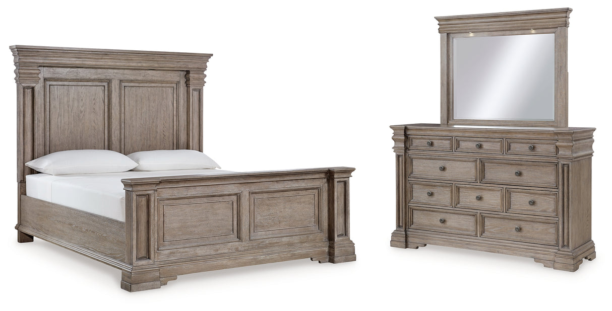 Furniture City Houma - Ashley Furniture - Blairhurst California King Panel Bed, Dresser and Mirror - California King Panel Bed, Dresser and Mirror - B916B7