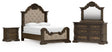 Furniture City Houma - Ashley Furniture - Maylee Queen Upholstered Panel Bed, Dresser, Mirror and Nightstand - Queen Upholstered Panel Bed, Dresser, Mirror and Nightstand - B947B18