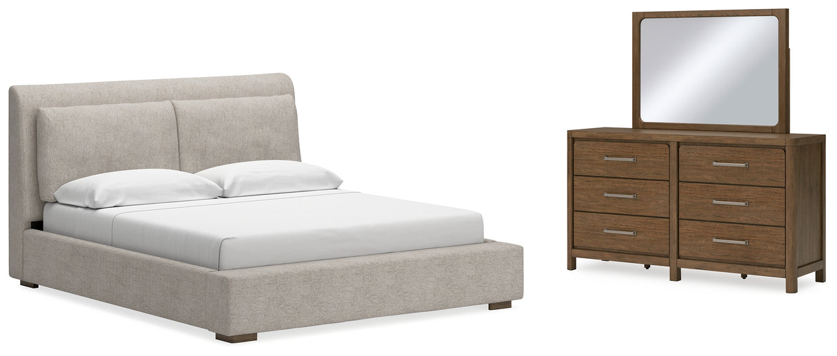 Furniture City Houma - Ashley Furniture - Cabalynn King Upholstered Bed, Dresser and Mirror - King Upholstered Bed, Dresser and Mirror - B974B10