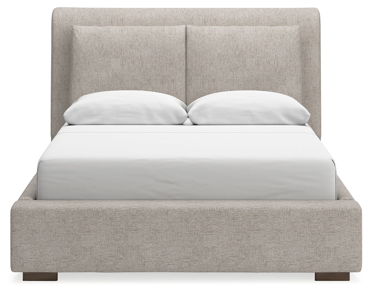 Cabalynn Queen Upholstered Bed, Dresser and Mirror