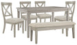 Furniture City Houma - Ashley Furniture - Parellen Dining Table, 2 Chairs and Bench - Dining Table, 2 Chairs and Bench - D291D7