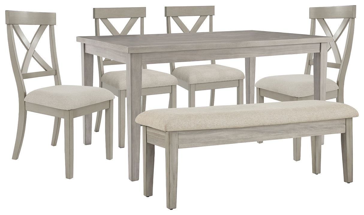 Furniture City Houma - Ashley Furniture - Parellen Dining Table, 2 Chairs and Bench - Dining Table, 2 Chairs and Bench - D291D7