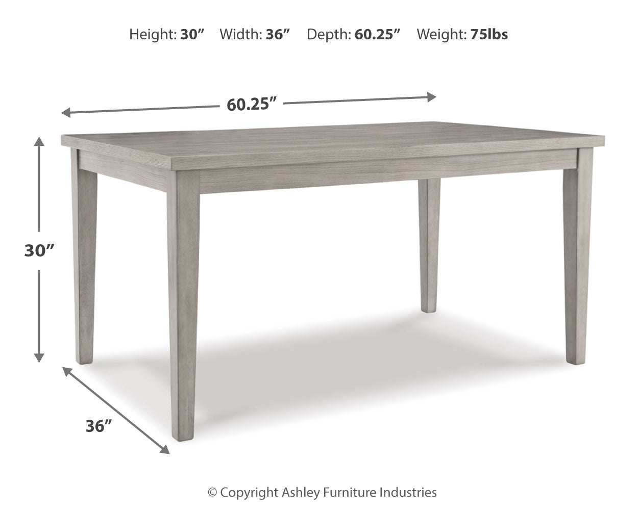 Parellen Dining Table, 2 Chairs and Bench