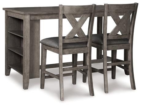 Caitbrook Counter Height Dining Table and 2 Barstools