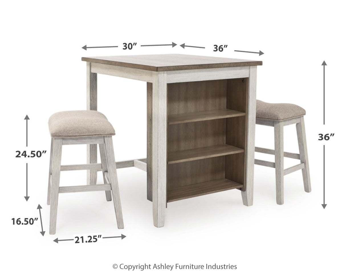 Skempton Counter Height Dining Table and Bar Stools (Set of 3)