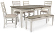 Furniture City Houma - Ashley Furniture - Skempton Dining Table, 4 Chairs, and Bench - Dining Table, 4 Chairs, and Bench - D394D5