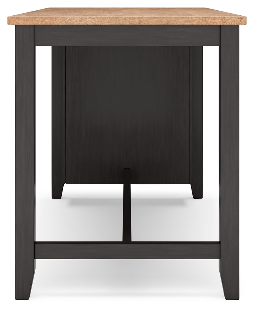 Gesthaven Counter Height Dining Table and 2 Barstools