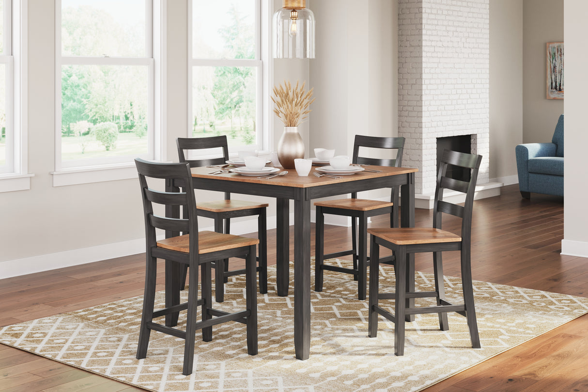 Furniture City Houma - Ashley Furniture - Gesthaven Counter Height Dining Table and 4 Barstools (Set of 5) - DRM Counter Table Set (5/CN) - D396-223
