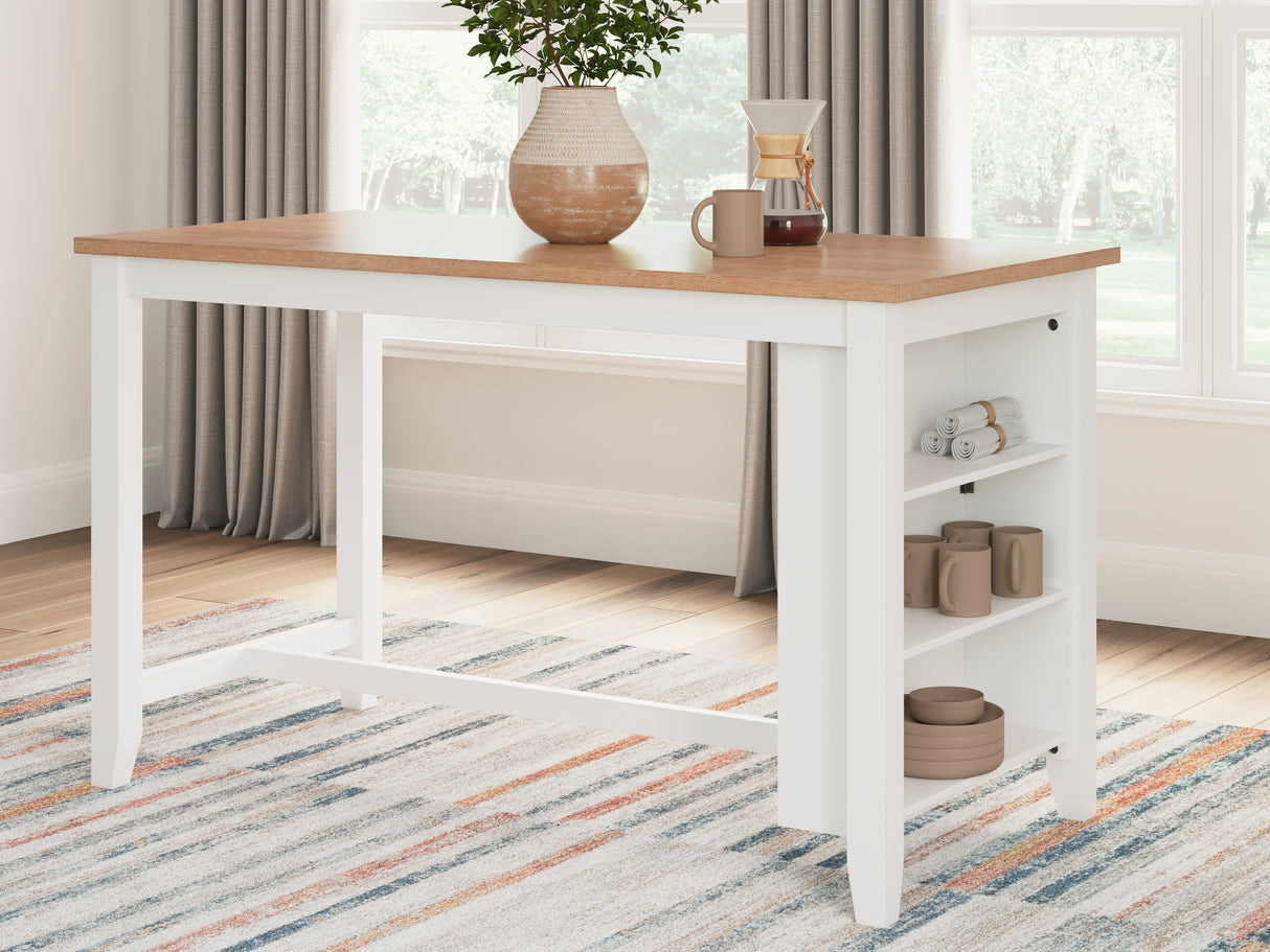 Furniture City Houma - Ashley Furniture - Gesthaven Counter Height Dining Table - RECT Dining Room Counter Table / Natural/White - D398-13