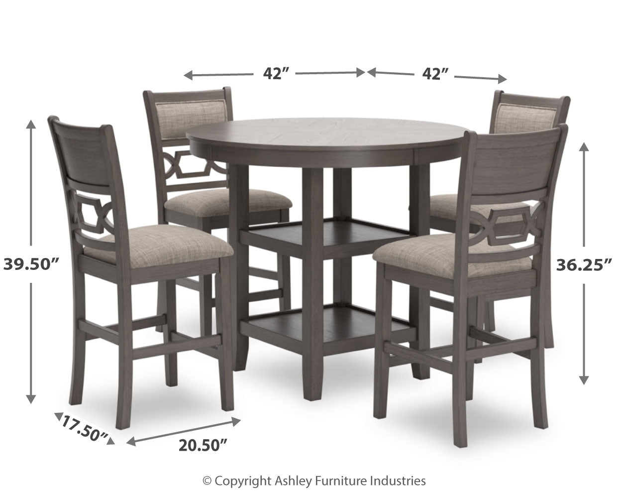 Wrenning Counter Height Dining Table and 4 Barstools (Set of 5)