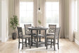 Furniture City Houma - Ashley Furniture - Wrenning Counter Height Dining Table and 4 Barstools (Set of 5) - DRM Counter Table Set (5/CN) - D425-223