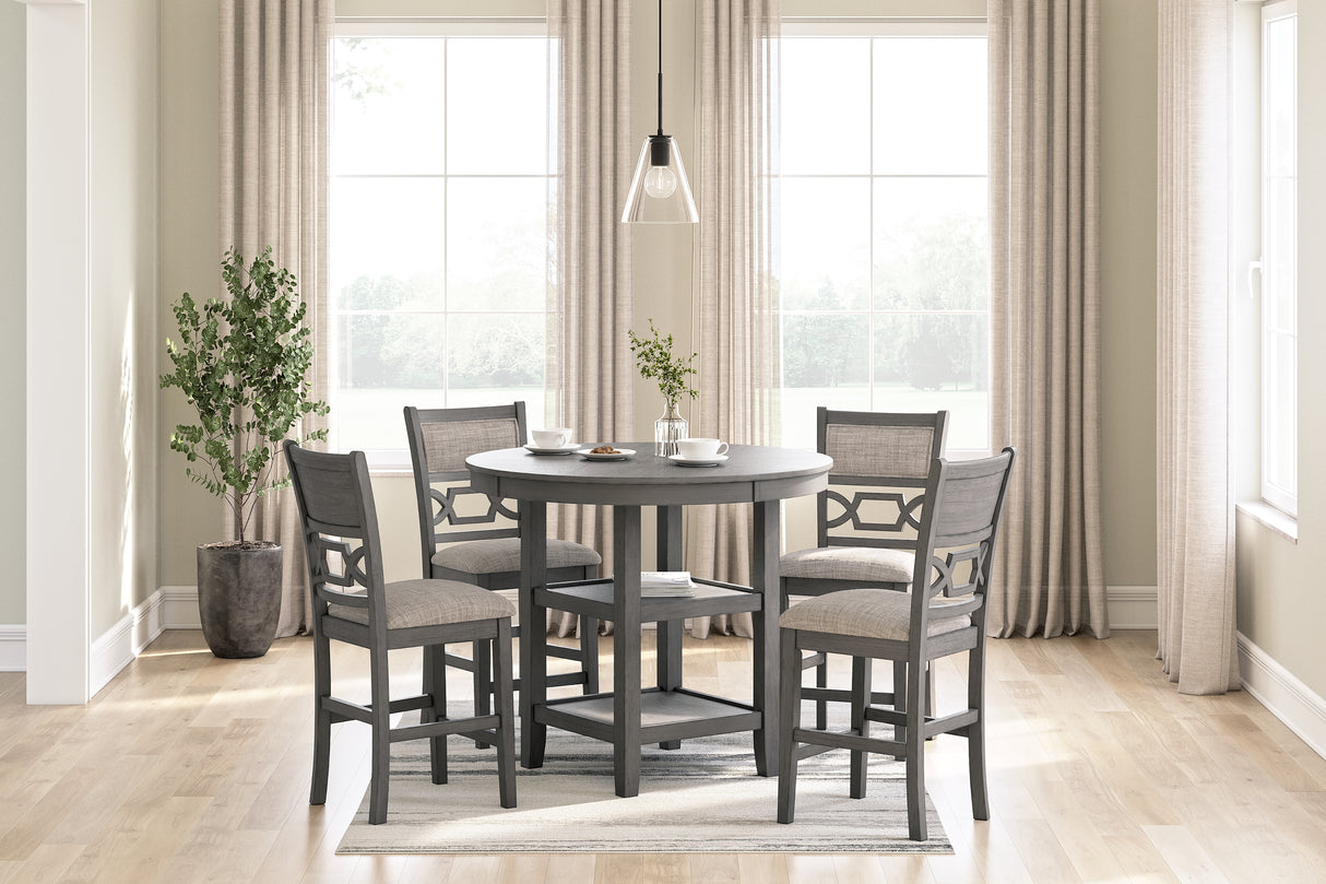 Furniture City Houma - Ashley Furniture - Wrenning Counter Height Dining Table and 4 Barstools (Set of 5) - DRM Counter Table Set (5/CN) - D425-223