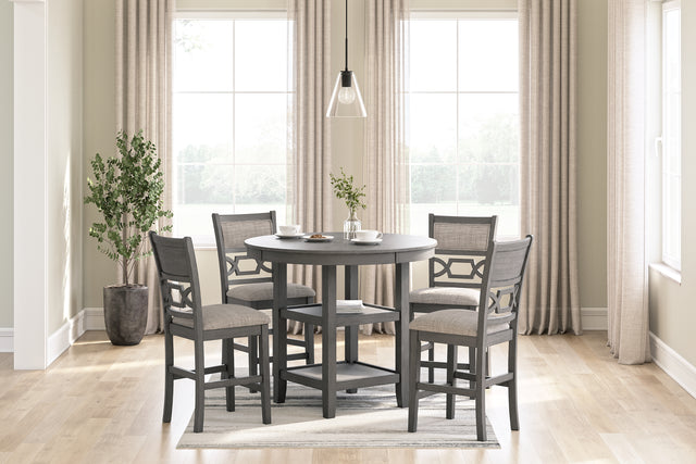 Furniture City Houma - Ashley Furniture - Wrenning Counter Height Dining Table and 4 Barstools (Set of 5) - DRM Counter Table Set (5/CN) - D425-223