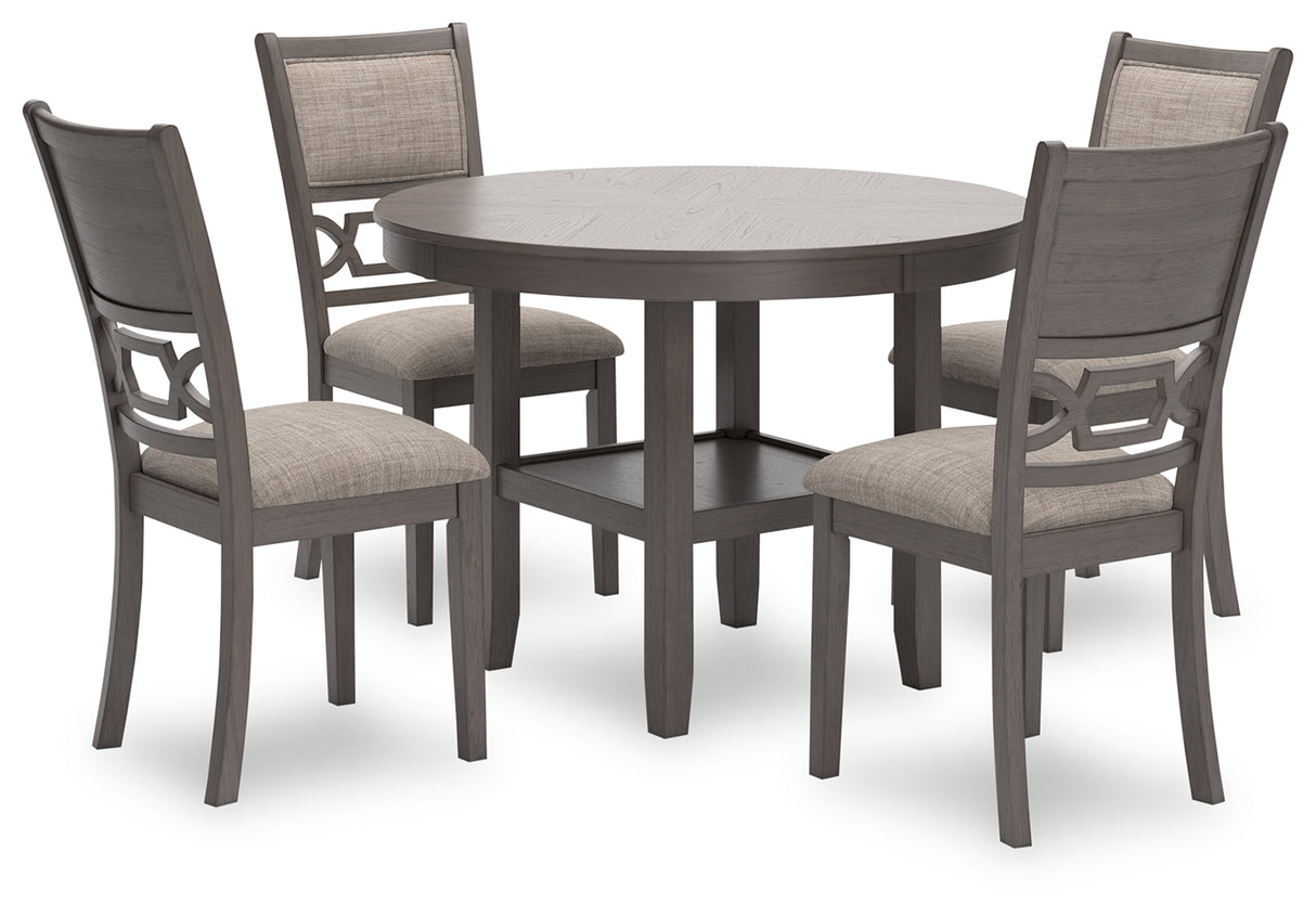 Furniture City Houma - Ashley Furniture - Wrenning Dining Table and 4 Chairs (Set of 5) - Dining Room Table Set (5/CN) / Gray - D425-225
