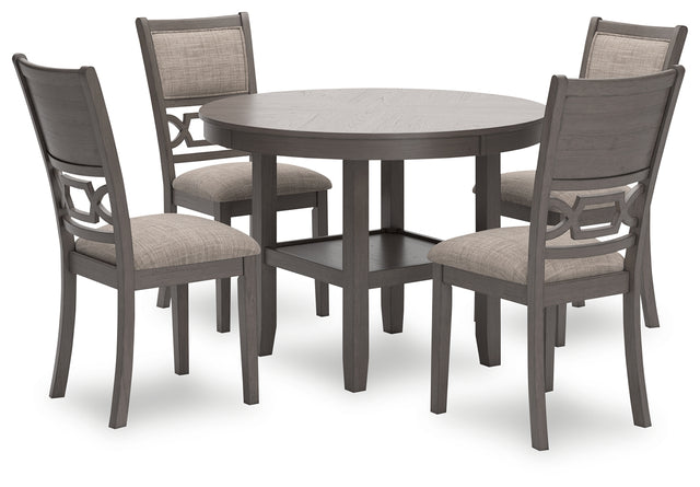 Furniture City Houma - Ashley Furniture - Wrenning Dining Table and 4 Chairs (Set of 5) - Dining Room Table Set (5/CN) / Gray - D425-225