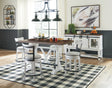 Furniture City Houma - Ashley Furniture - Valebeck Counter Height Dining Table, 4 Barstools and Server - Counter Height Dining Table, 4 Barstools and Server - D546D15