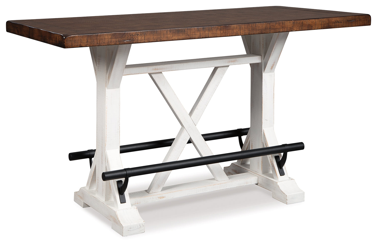 Valebeck Counter Height Dining Table, 6 Barstools and Server